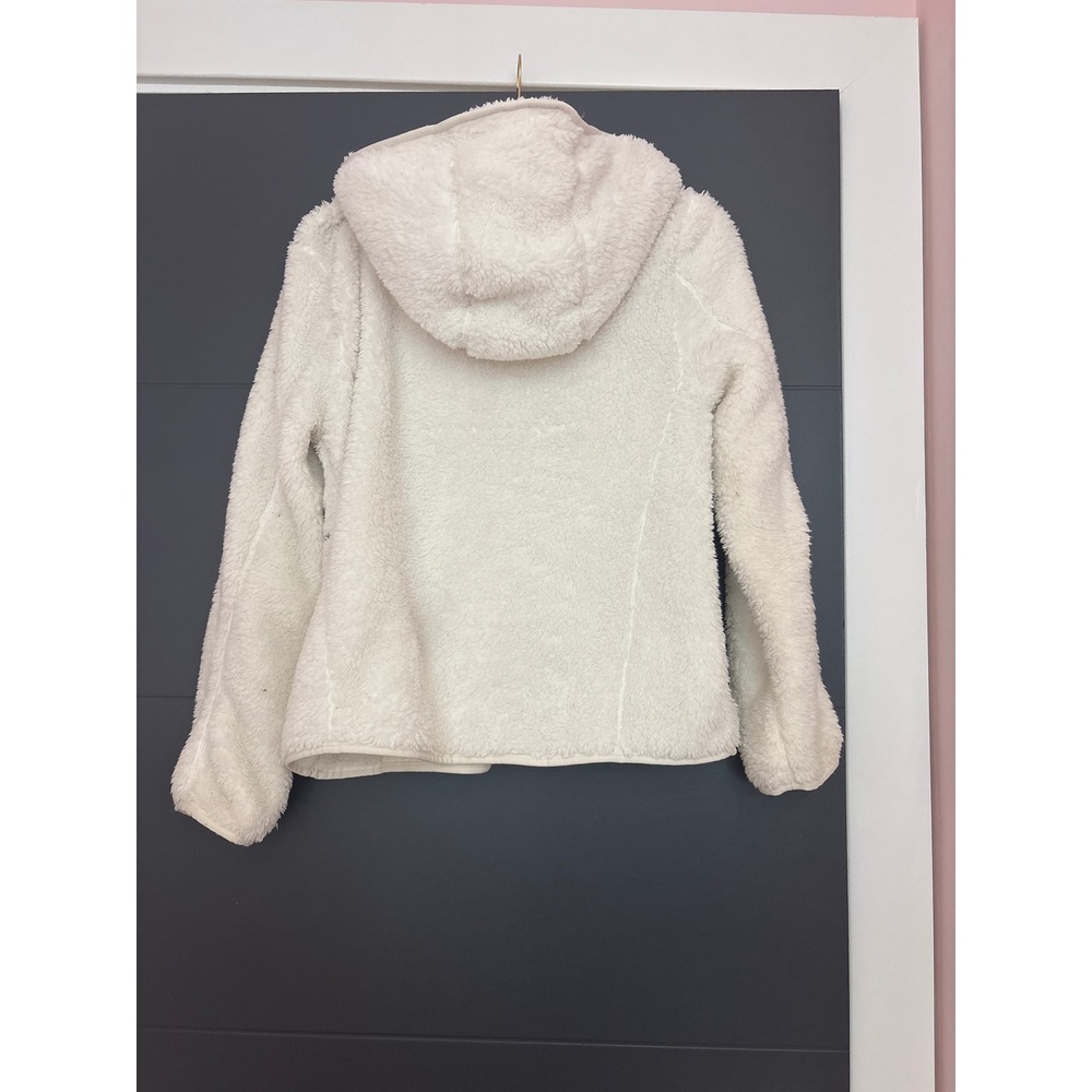 Tommy Hilfiger Cream Sherpa Fleece Full Zip Hooded Jacket S‎ Small Cozy - Picture 5 of 6
